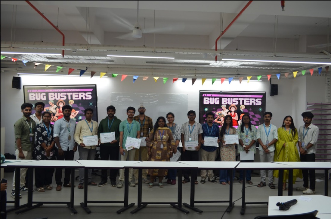 BugBusters 2025 participants holding their certificates